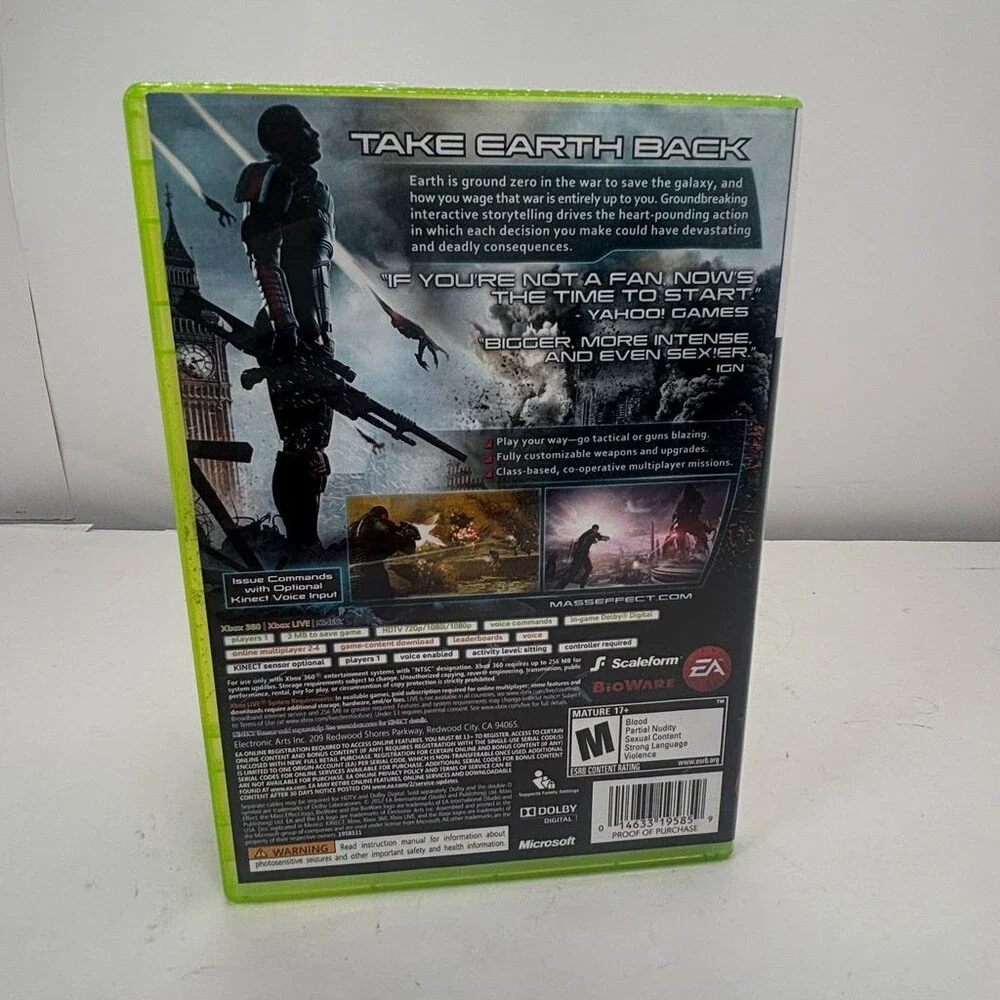 Mass Effect 3 (Microsoft Xbox 360, 2012) BioWare EA No Manual